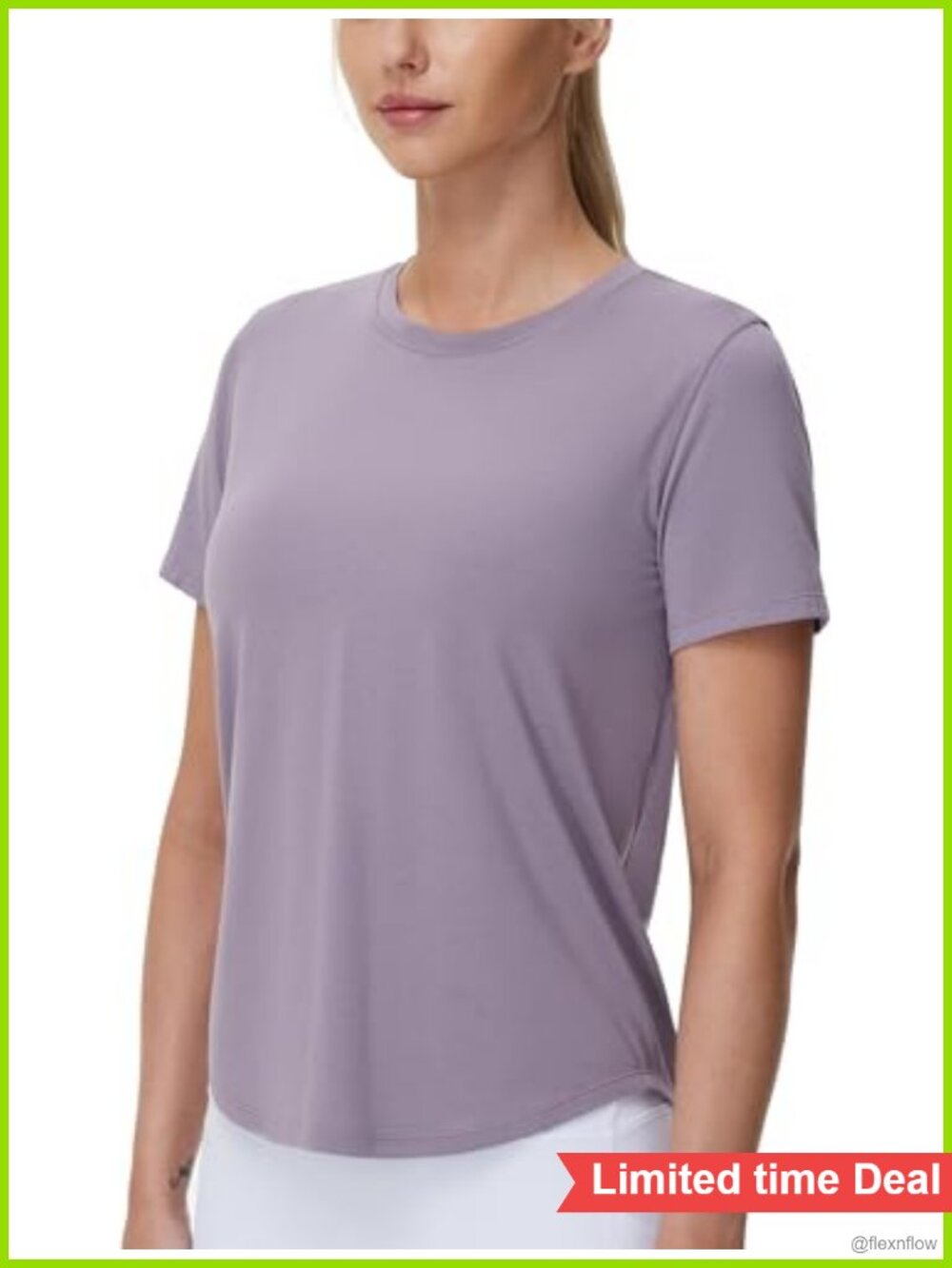 Women's Workout T-Shirt Cotton Rayon Spandex Athletic Tee